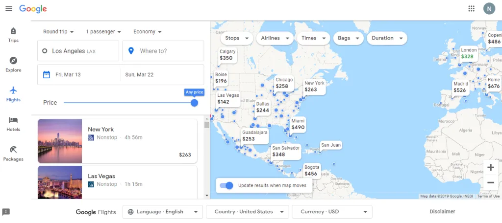 Find Cheaper Flights Using Google Flights